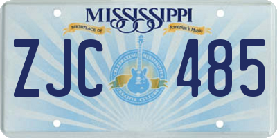 MS license plate ZJC485
