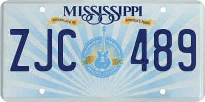 MS license plate ZJC489
