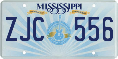 MS license plate ZJC556
