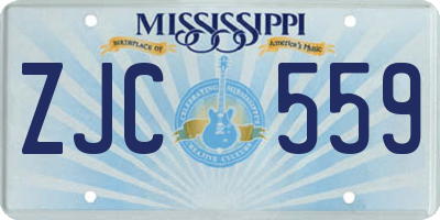 MS license plate ZJC559