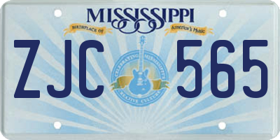 MS license plate ZJC565