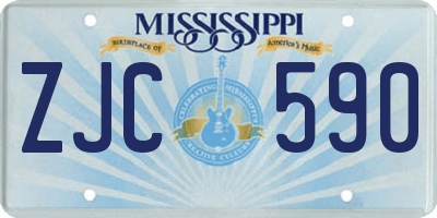 MS license plate ZJC590