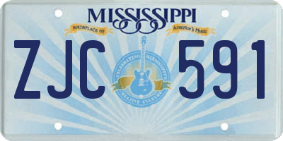 MS license plate ZJC591