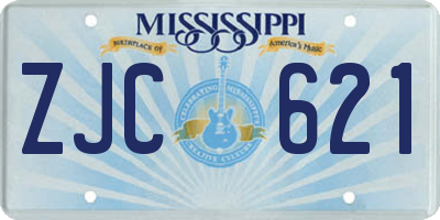 MS license plate ZJC621