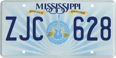 MS license plate ZJC628