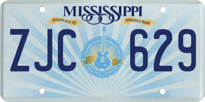 MS license plate ZJC629