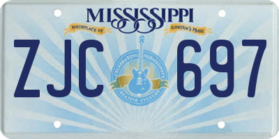 MS license plate ZJC697