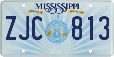 MS license plate ZJC813