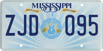 MS license plate ZJD095