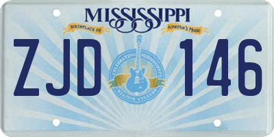 MS license plate ZJD146