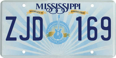MS license plate ZJD169