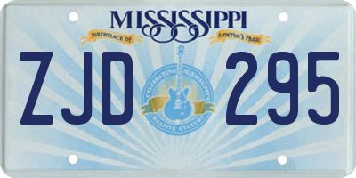 MS license plate ZJD295