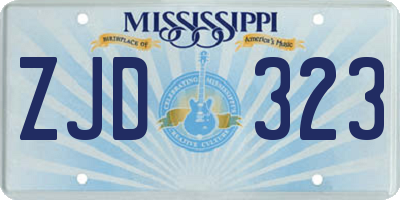 MS license plate ZJD323