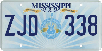 MS license plate ZJD338