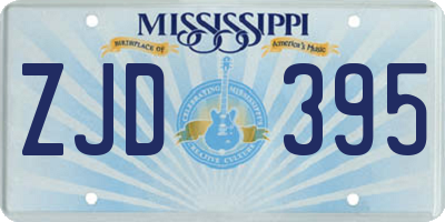 MS license plate ZJD395