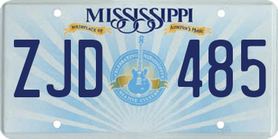 MS license plate ZJD485