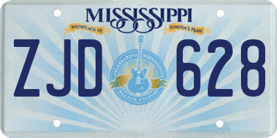 MS license plate ZJD628