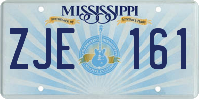 MS license plate ZJE161