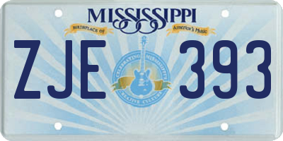 MS license plate ZJE393