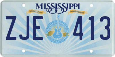 MS license plate ZJE413