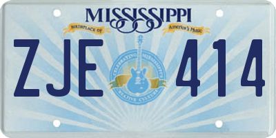 MS license plate ZJE414