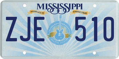 MS license plate ZJE510