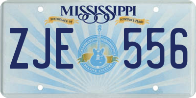 MS license plate ZJE556