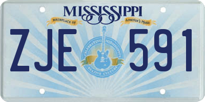 MS license plate ZJE591