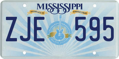 MS license plate ZJE595