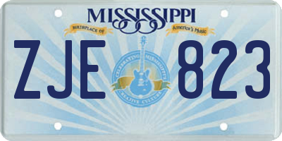 MS license plate ZJE823