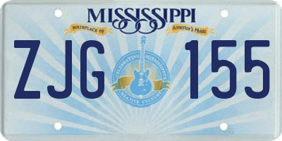 MS license plate ZJG155