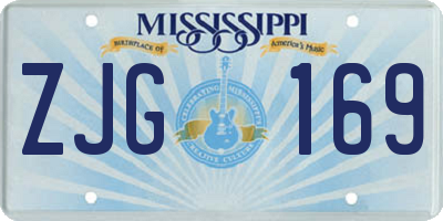 MS license plate ZJG169