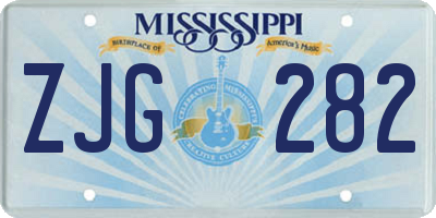 MS license plate ZJG282
