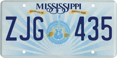 MS license plate ZJG435