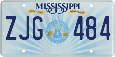 MS license plate ZJG484