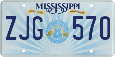 MS license plate ZJG570