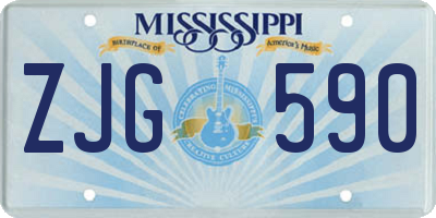 MS license plate ZJG590