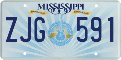 MS license plate ZJG591