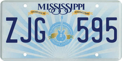 MS license plate ZJG595