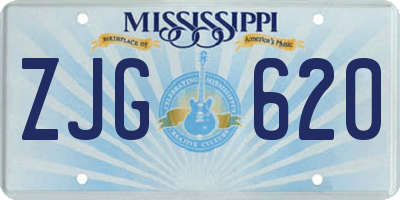 MS license plate ZJG620