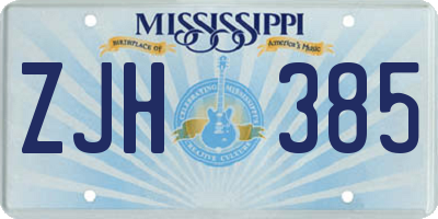 MS license plate ZJH385