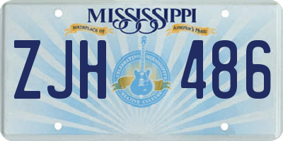 MS license plate ZJH486