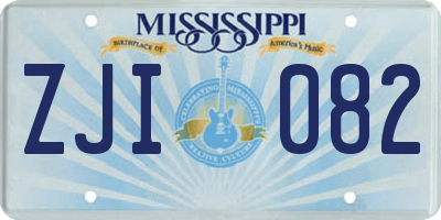 MS license plate ZJI082