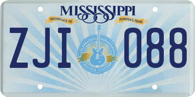 MS license plate ZJI088