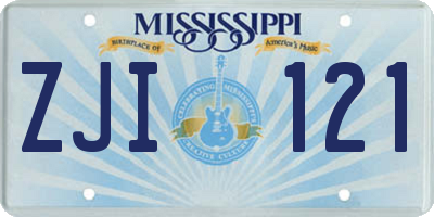MS license plate ZJI121