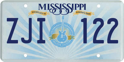 MS license plate ZJI122