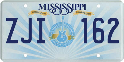 MS license plate ZJI162