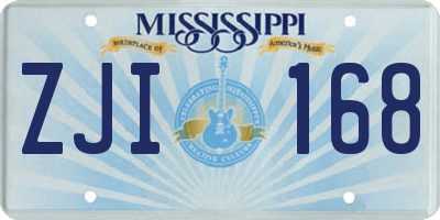 MS license plate ZJI168