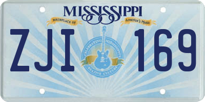 MS license plate ZJI169