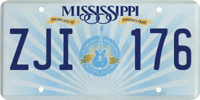 MS license plate ZJI176